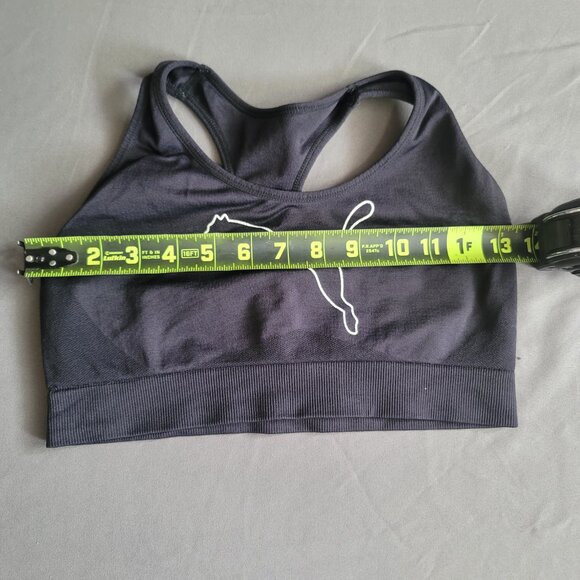 Puma Sports Bra Womens M Black Light Support Athletic Activewear Gym Yoga Run - Picture 2 of 6